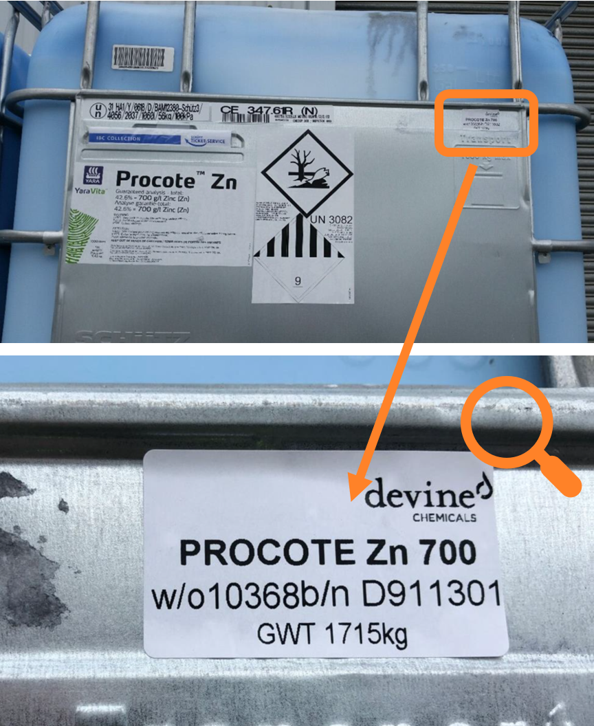 procote batch tote and label