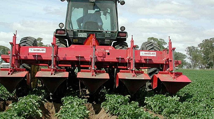 Side dressing fertilizer can be incorporated during the remaking of hills.